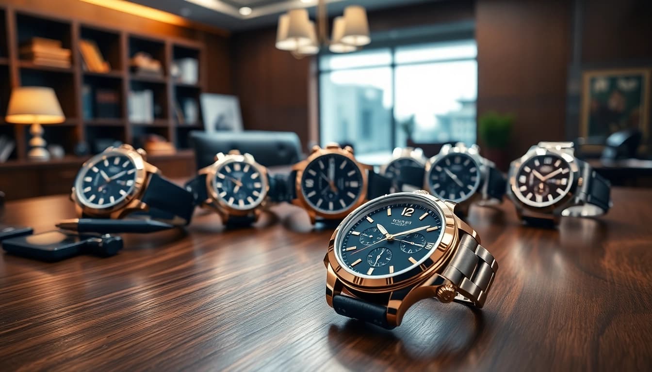 Showcase of exquisite replica watches highlighting craftsmanship and luxury.