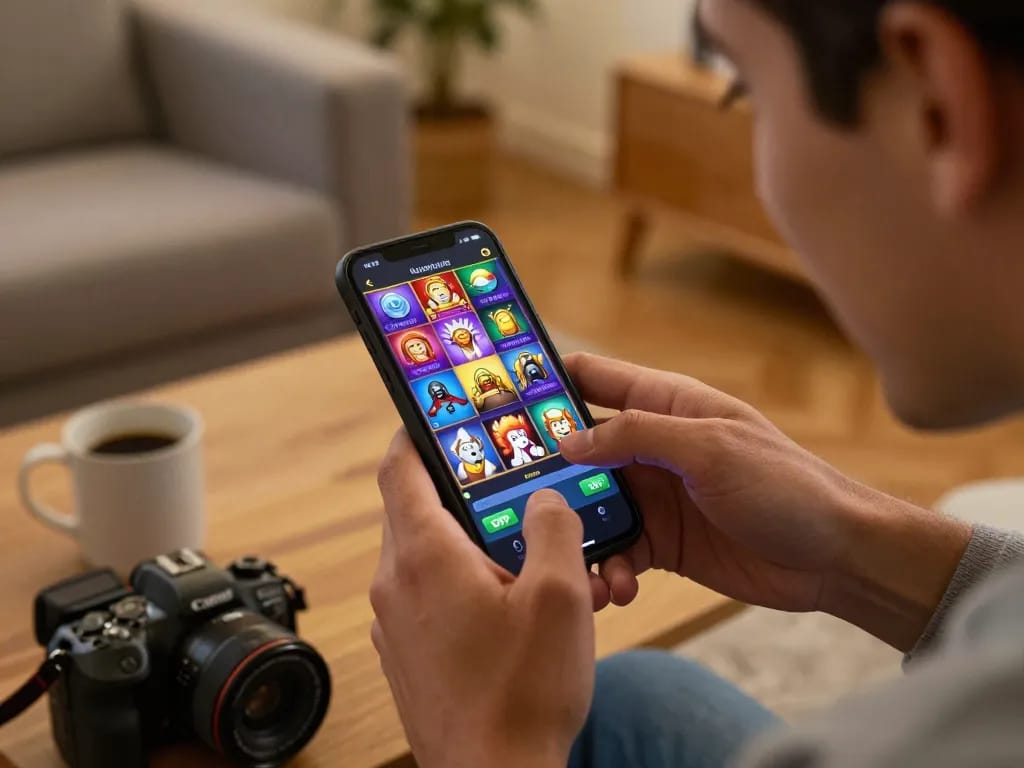 Permainan slot online yang menarik menampilkan kegembiraan pengguna di rumah