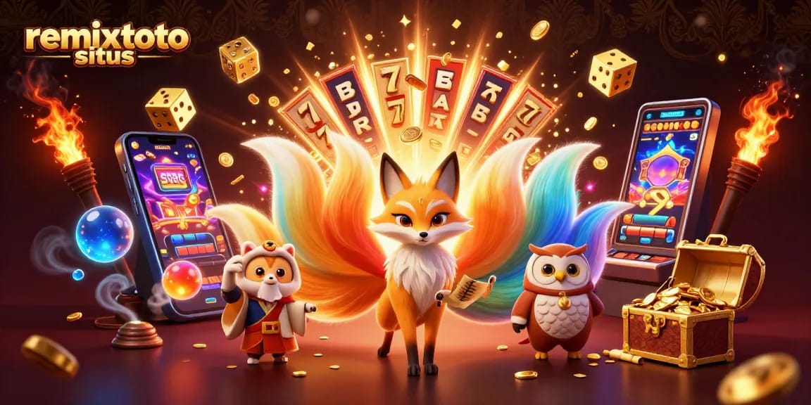 Experience thrilling gameplay with remixtoto situs showcasing vibrant characters and casino elements.