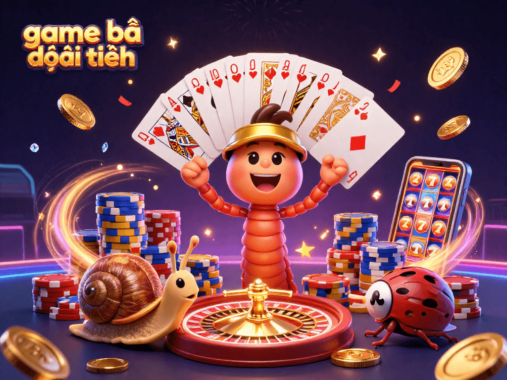 Experience game bài đổi thưởng with a vibrant casino scene featuring colorful characters and dynamic gaming elements.
