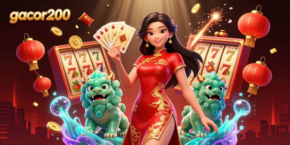 Experience thrilling gameplay at gacor200 with vibrant casino characters and rich gaming elements.