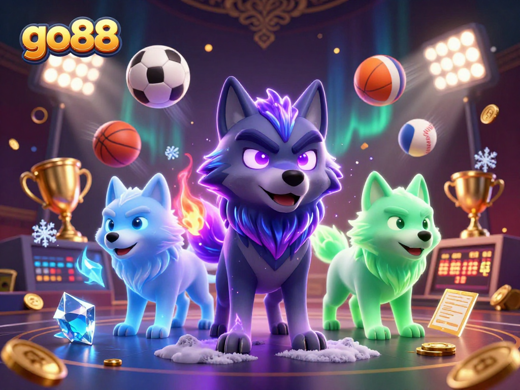 Engage in exciting betting with go88 featuring a dynamic wolves' scene and vibrant sporting elements