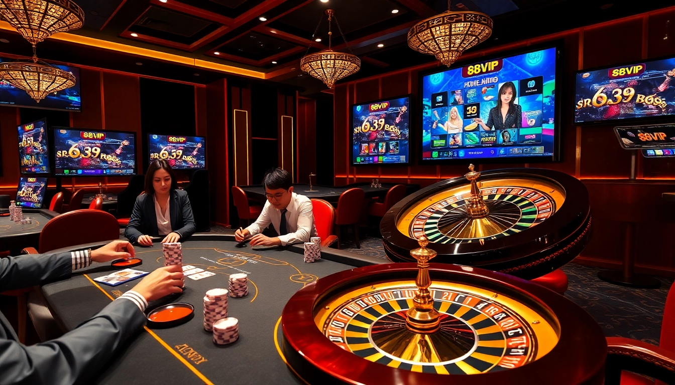 Exciting poker action at 68VIP with luxurious casino branding and rich gaming atmosphere.