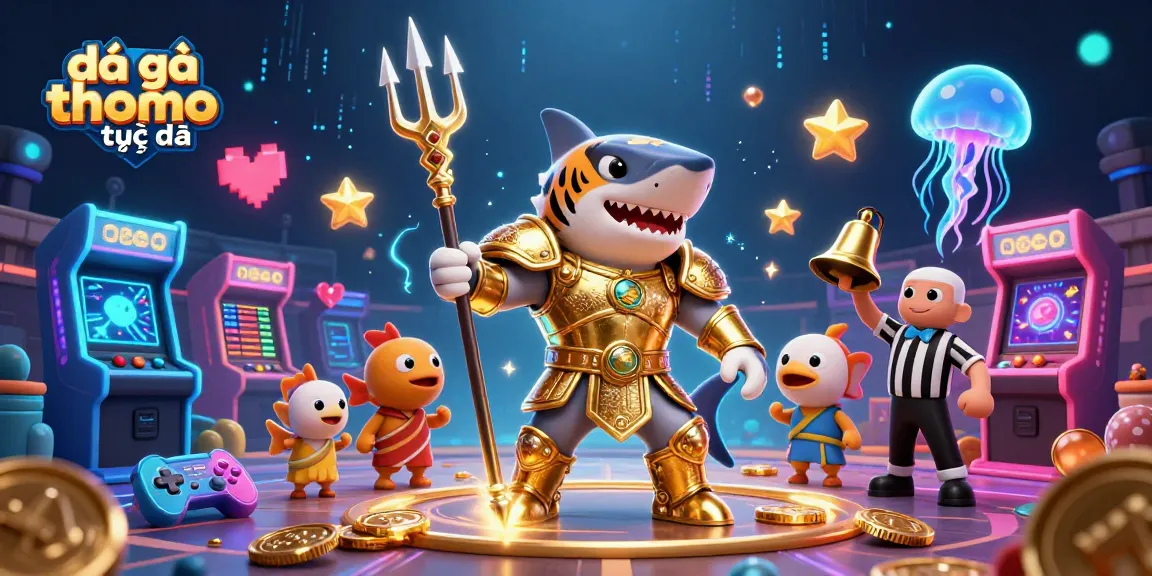 Experience the thrill of đá gà thomo trực tiếp in this vibrant underwater arena with dynamic gaming elements.