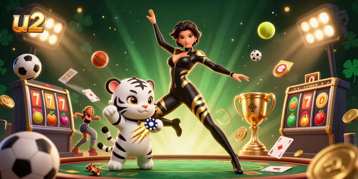 Engage in thrilling u2 casino games with a stunning acrobatic character and dynamic sports elements.