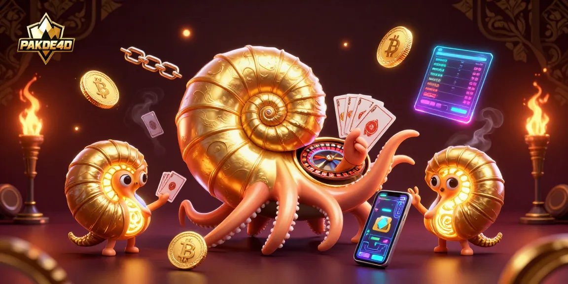 Taruhan angka hoki di PAKDE4D dengan nautilus raksasa dan elemen kasino.