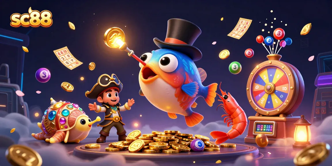 Win big with sc88 at our casino featuring colorful lottery elements and vibrant characters.