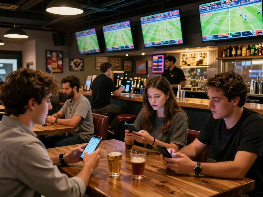 Experience the excitement of nhà cái FIVE88 through energetic sports betting at a modern social venue.