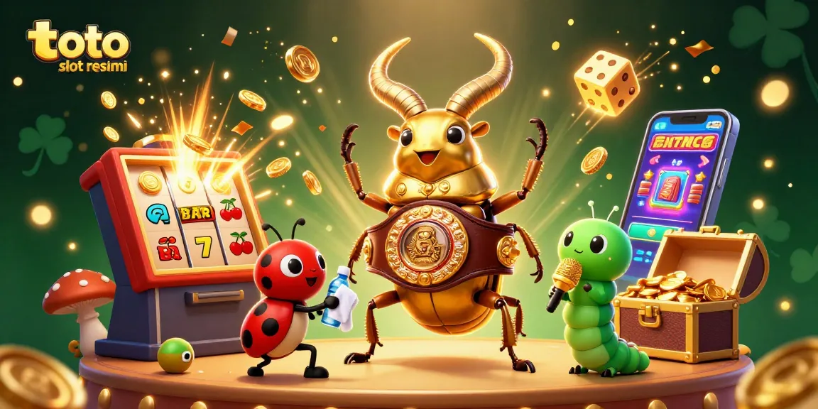 Experience exciting wins at toto slot resmi with a cartoon beetle boxing champion and lavish casino elements.
