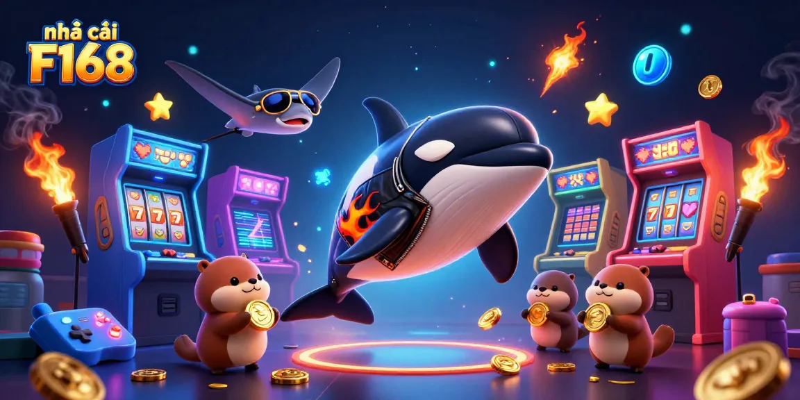 Experience thrilling gameplay at nhà cái F168 with captivating characters and vibrant casino elements.