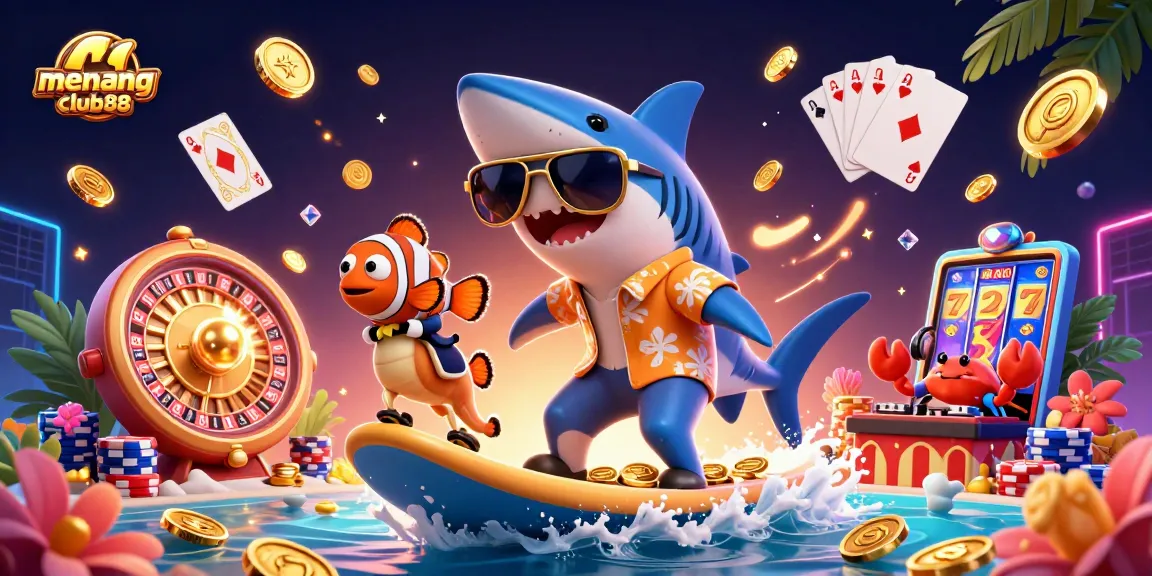 Experience the thrill of menangclub88 with a whimsical casino adventure featuring vibrant characters.