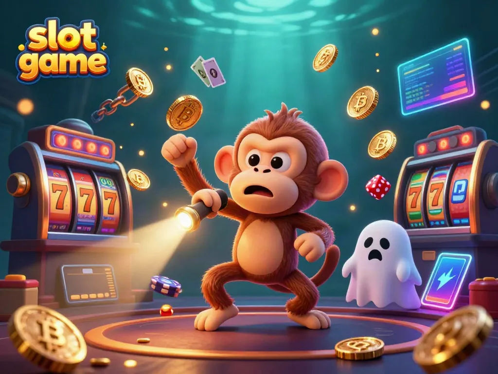 Engage with thrilling slot game excitement in a vibrant haunted casino scene.