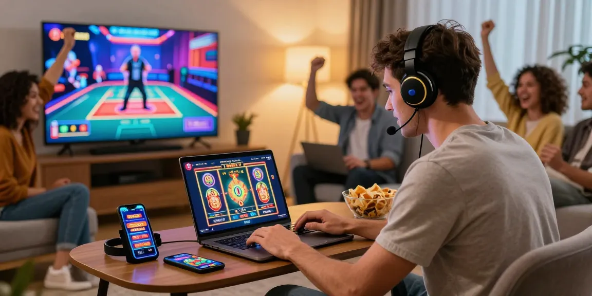 Exciting new online casinos in the UK experience with diverse players engaged in vibrant gaming activities.
