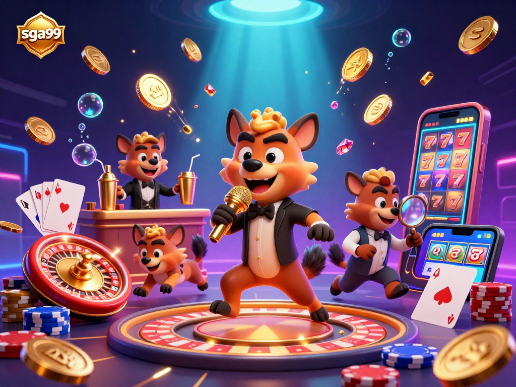 sga99 enhances your casino experience with lively hyenas in a comedy club atmosphere.