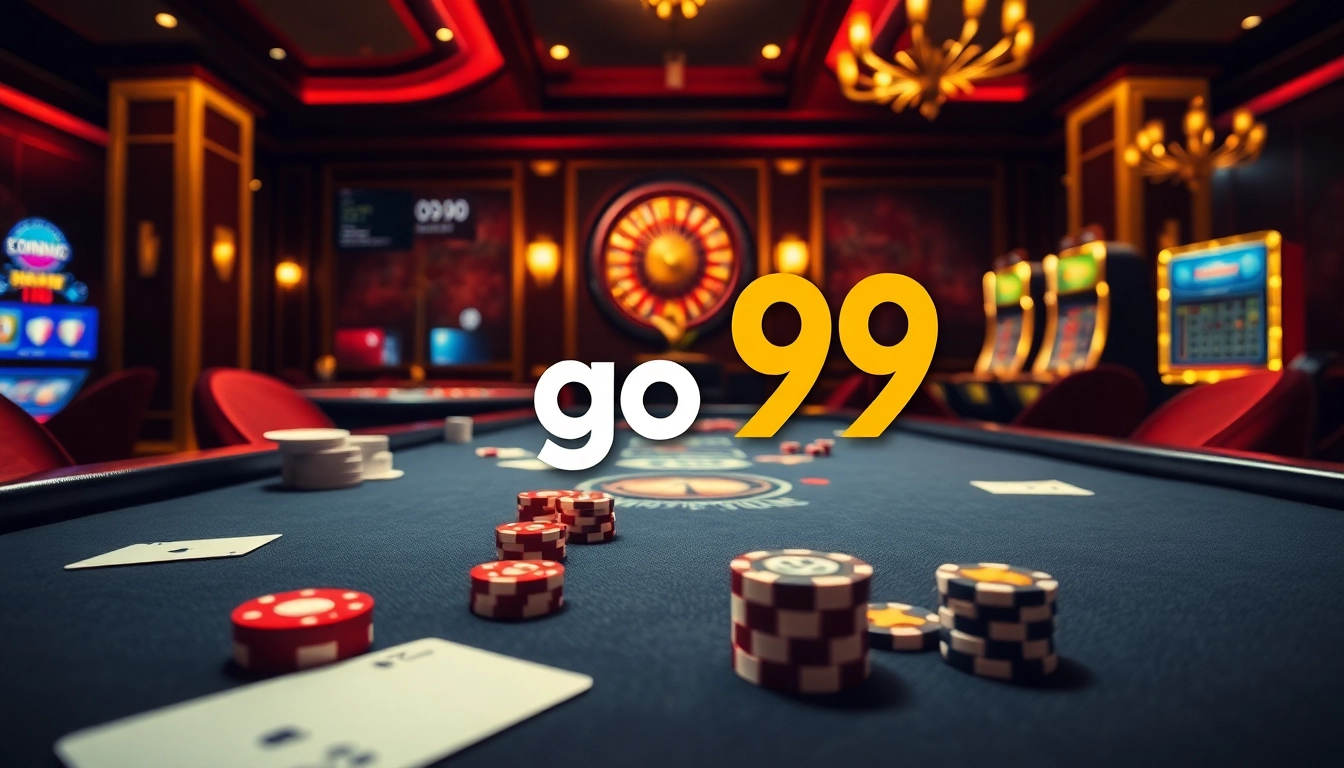 Players place bets in a luxurious casino scene as excitement builds around go 99 gaming action.