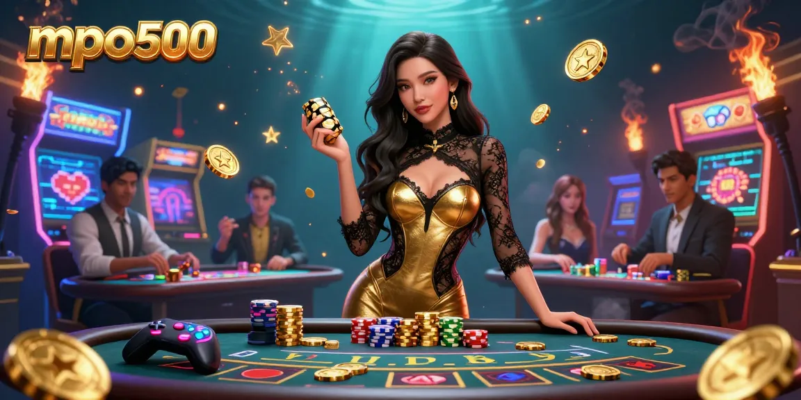 Experience high-stakes gaming at mpo500 with a glamorous atmosphere and vibrant casino visuals.