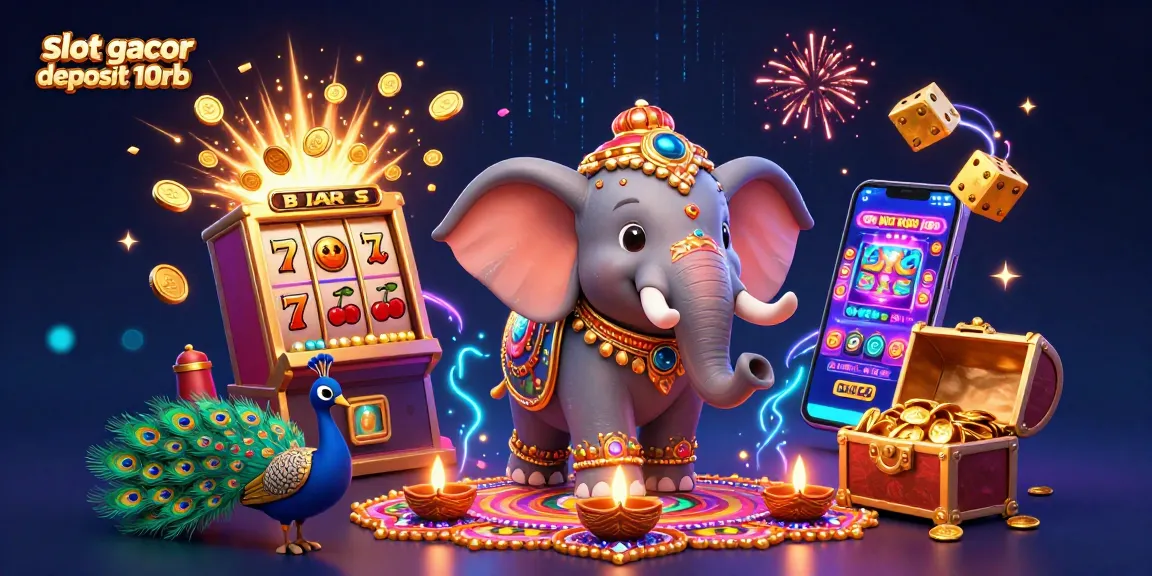 Experience the excitement of slot gacor deposit 10rb with vibrant characters and dynamic casino elements in this stunning 3D illustration.