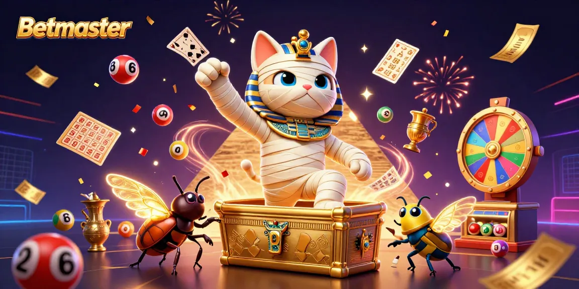 Betmaster attracts players with engaging 3D visuals, showcasing live excitement in a pyramid casino setting.