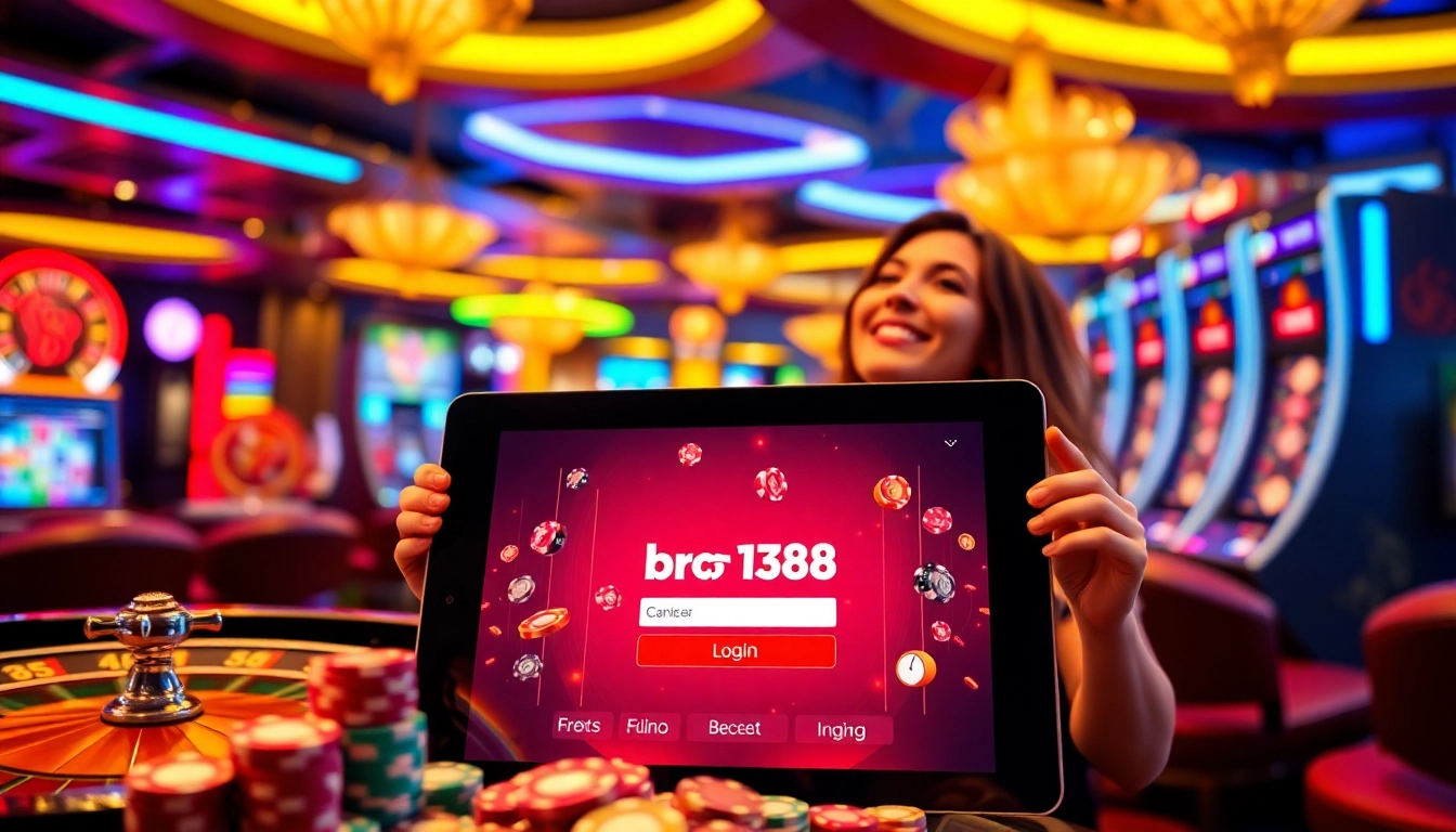 Experience the excitement of bro138 login with vibrant casino elements and engaging gameplay.