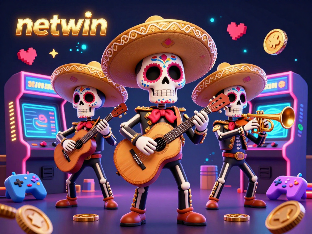 Experience vibrant entertainment at netwin featuring a lively mariachi band in a colorful casino scene.