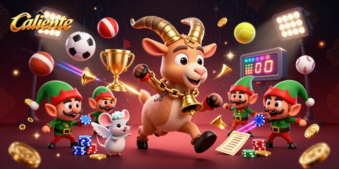Caliente casino scene with Krampus and gremlins creating exciting betting chaos