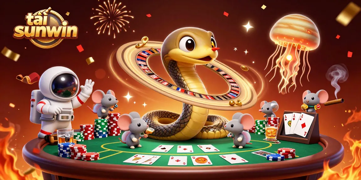 Bet on the cosmic roulette with tải sunwin featuring a unique 3D gaming illustration of cosmic characters.