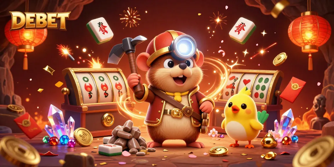 Engage with DEBET's thrilling casino experience as a treasure hunter mole mines valuable gems.