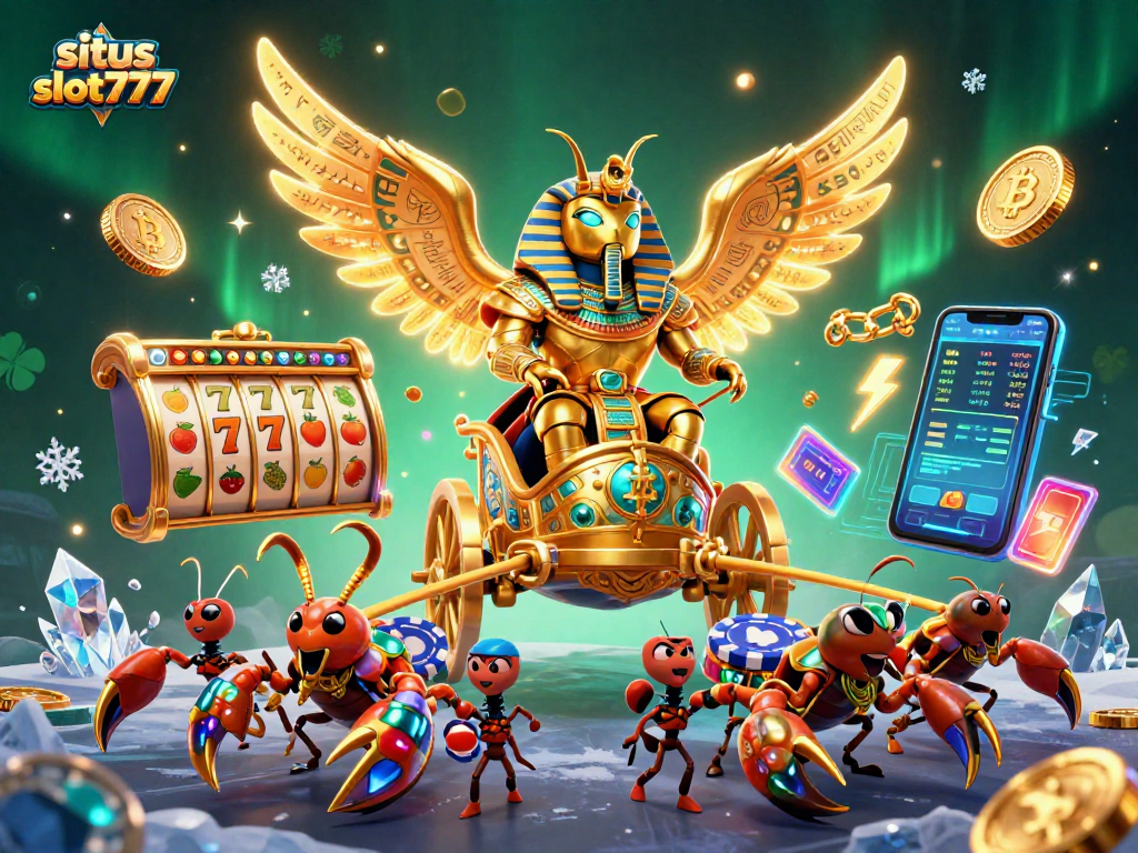 Experience the thrill of gaming with situs slot777 as vibrant slot reels and currency symbols come alive.