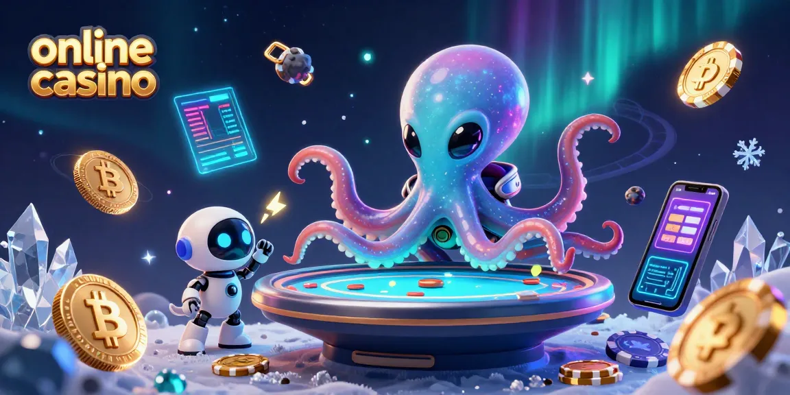 Experience the thrilling online casino world with an alien octopus and crypto elements!