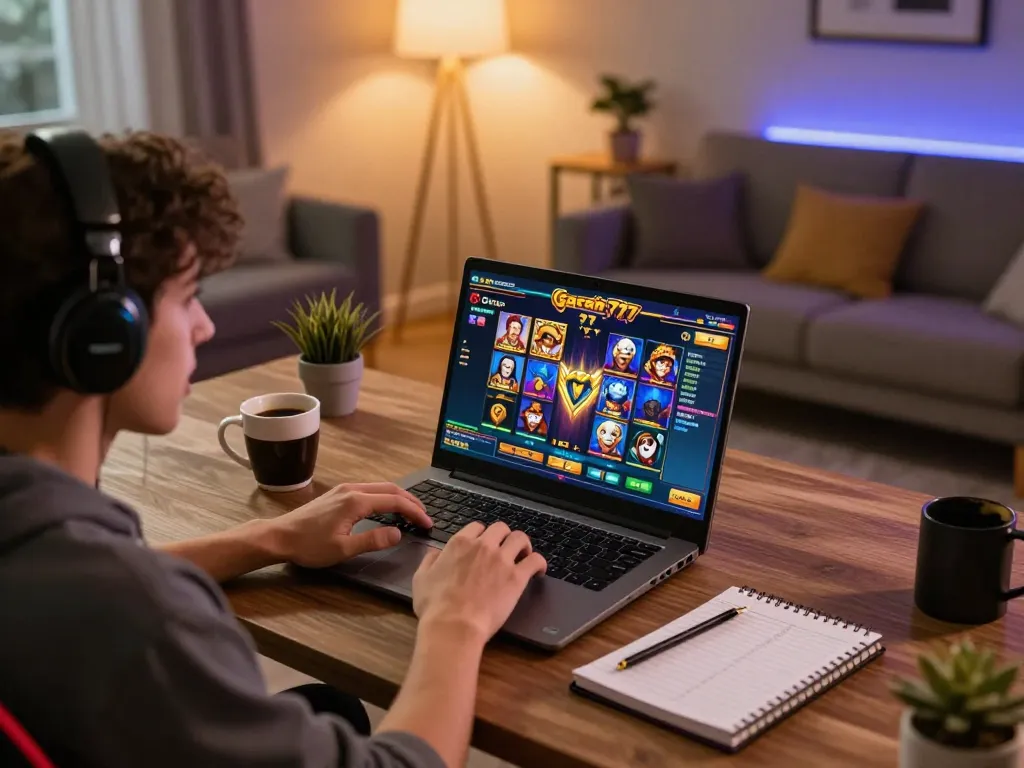 Experience the thrill of slot gacor 777 in a lively online gaming setup, showcasing strategy and excitement.