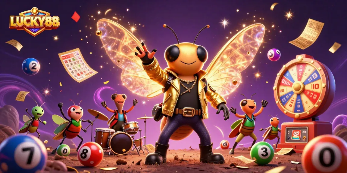 Spin and win big with LUCKY88 in this vibrant 3D casino-themed illustration.