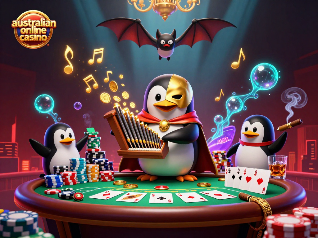 Experience the excitement of an australian online casino with dynamic gambling elements in 3D.