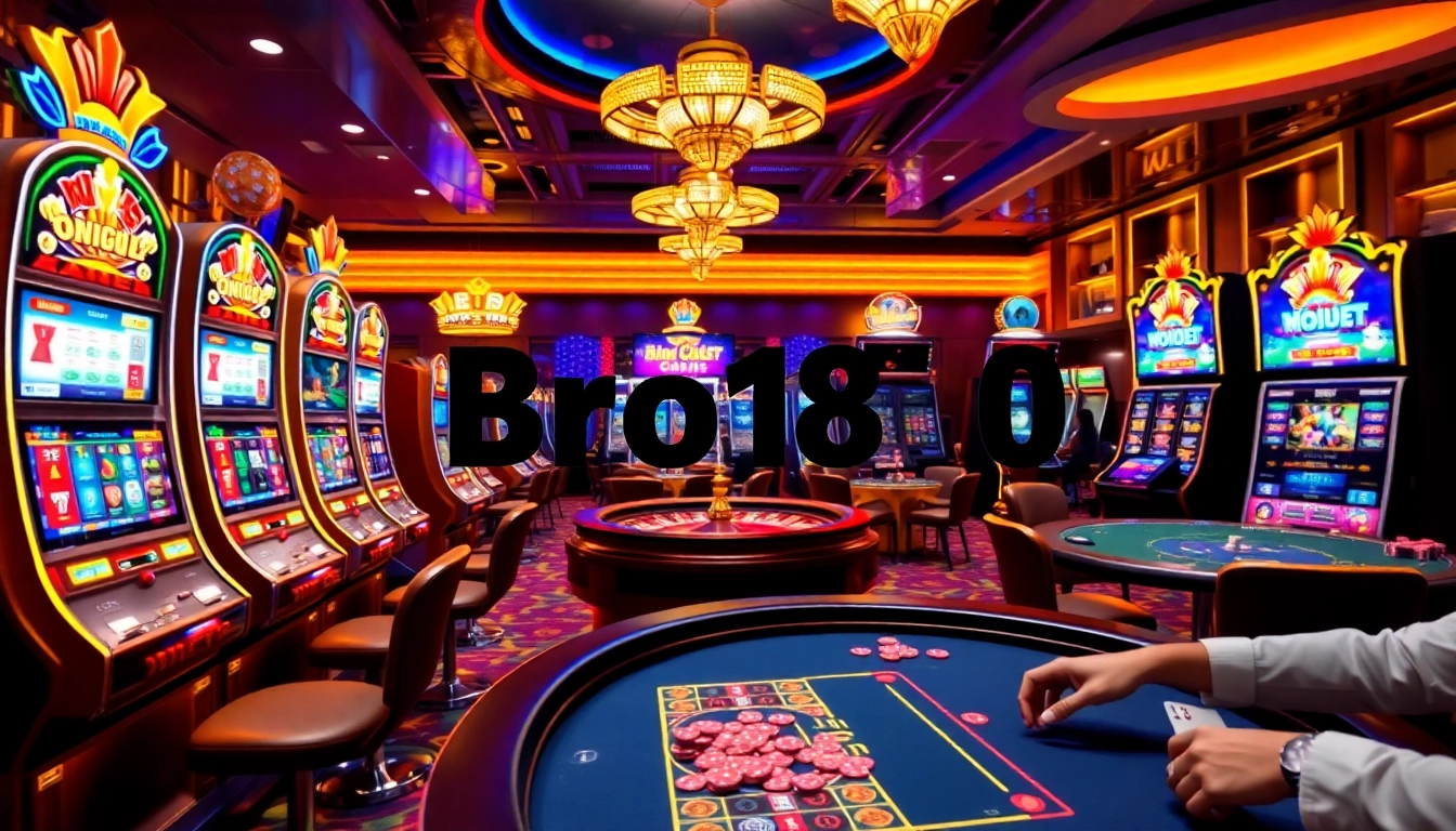 Experience excitement at Bro138 login with vibrant slot machines and casino games.