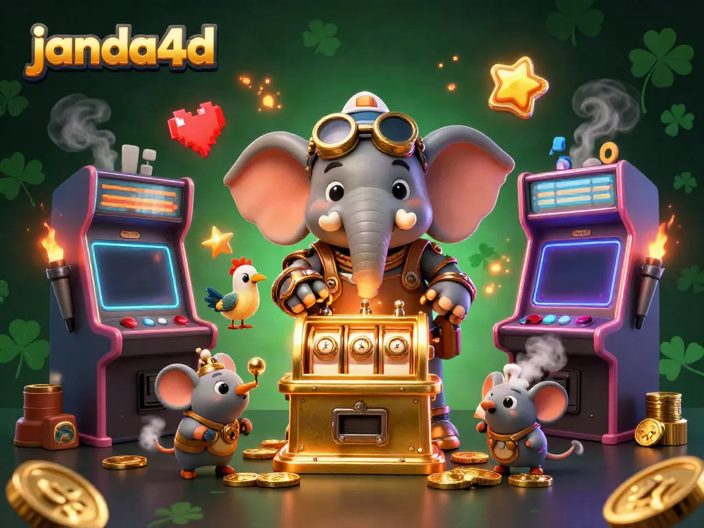 JANDA4D menawarkan pengalaman bermain slot online yang mengasyikkan dengan mesin slot emas dan karakter menarik.