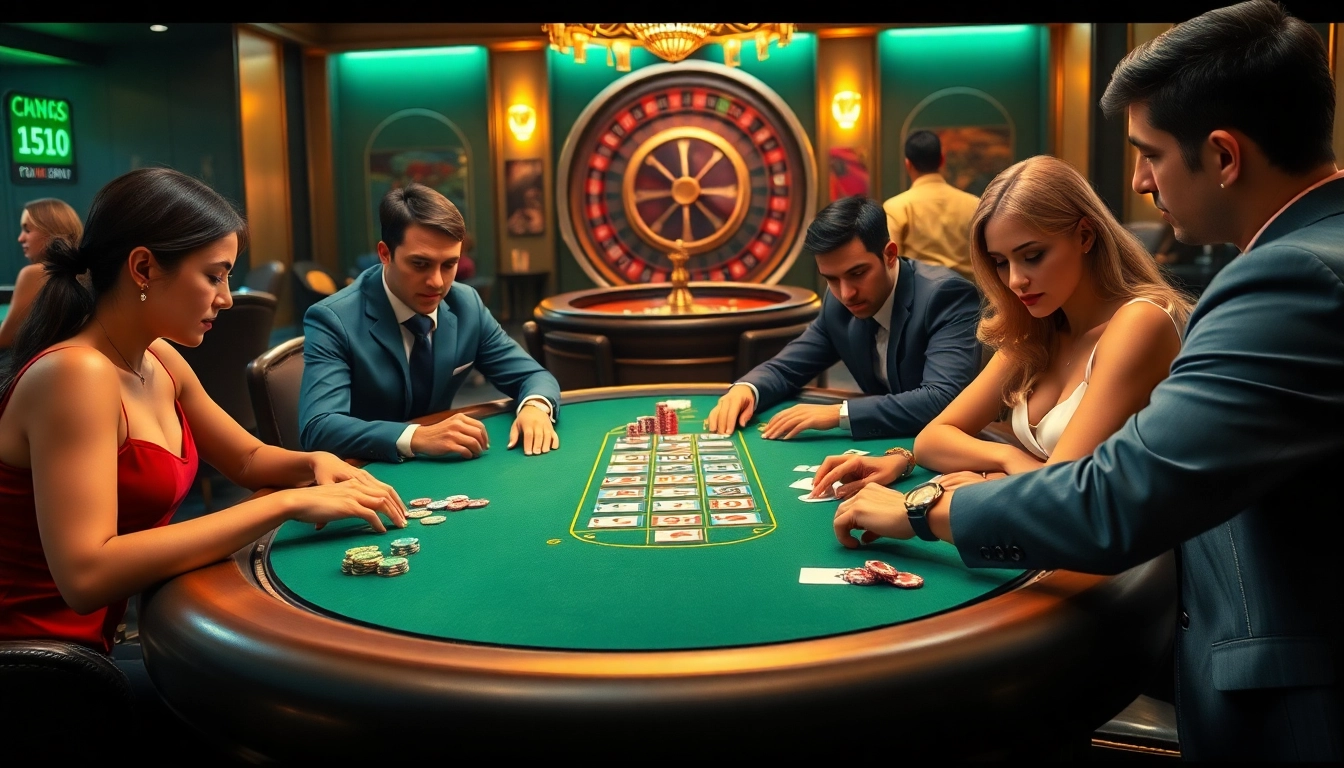 Experience the excitement of KK55 at a high-stakes poker table filled with chips and cards.