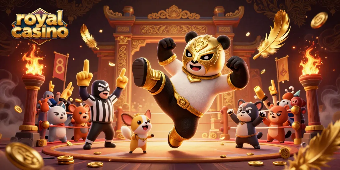 Experience royal casino excitement with playful characters and vibrant game elements.