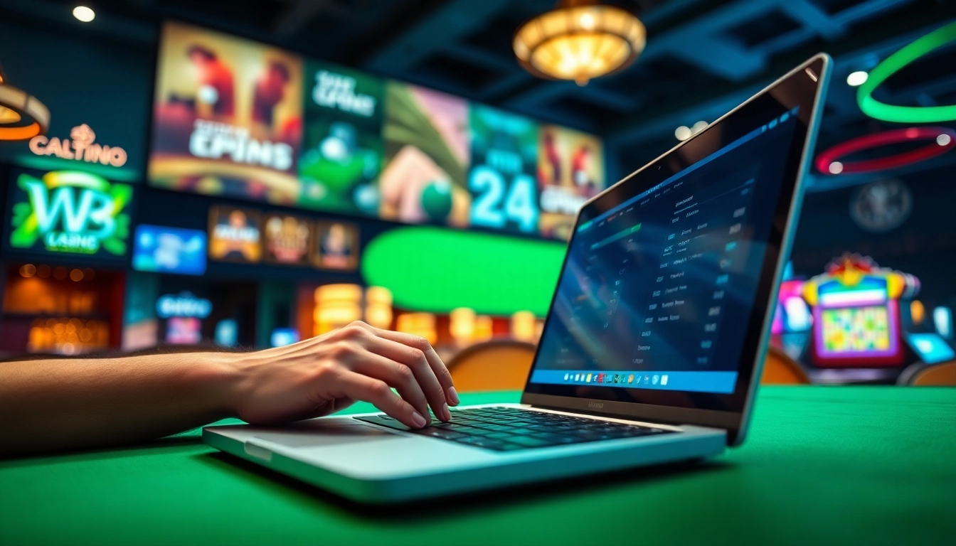 Engaging online Betting experience with user at laptop showcasing live odds and vibrant sportsbook setting.