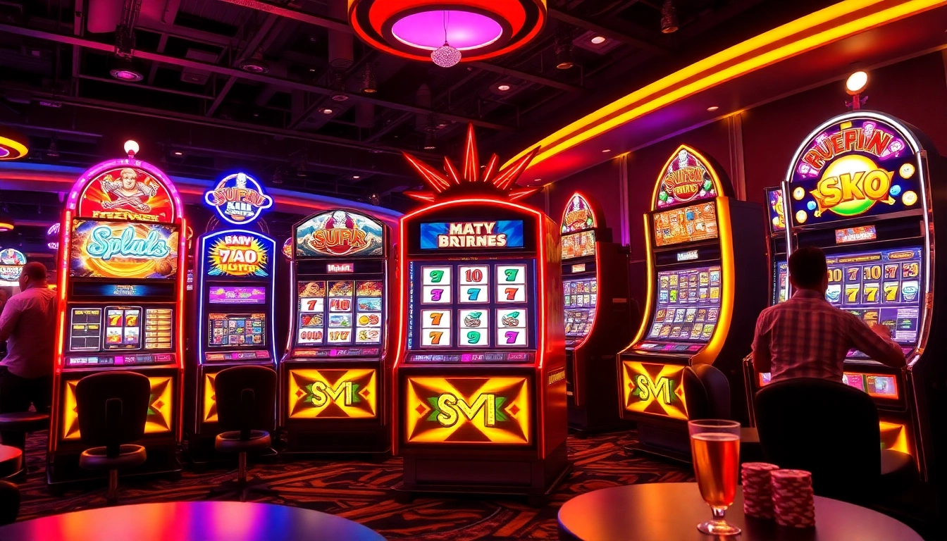 Anda dapat memainkan Slot Game dengan mesin slot warna-warni dan suasana ceria di kasino.