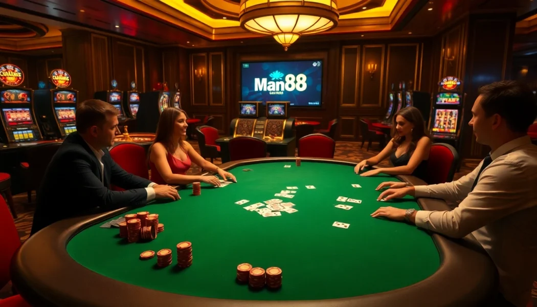 Experience the thrill of high-stakes poker at Man88 with luxury and excitement.