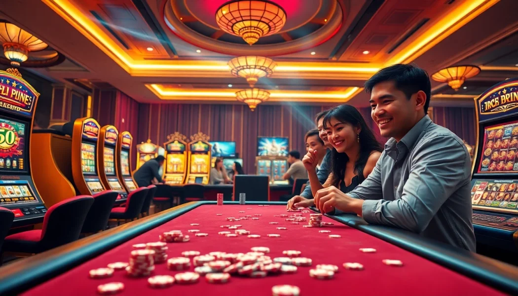 Players enjoying immersive gaming at https://rr88c.pro/ with exciting casino tables and vibrant visuals.