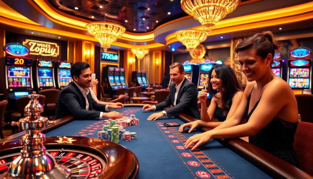 Exciting gameplay at 789club casino with vibrant tables and thrilling poker action.