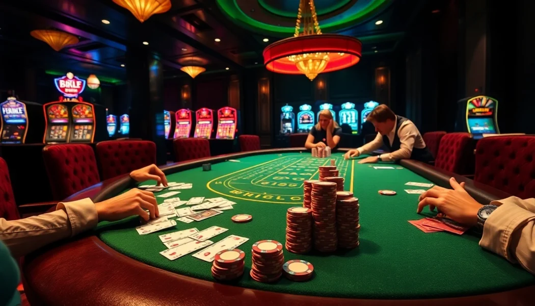 Experience the thrill of poker at b52 club with vibrant chips and intense gameplay.