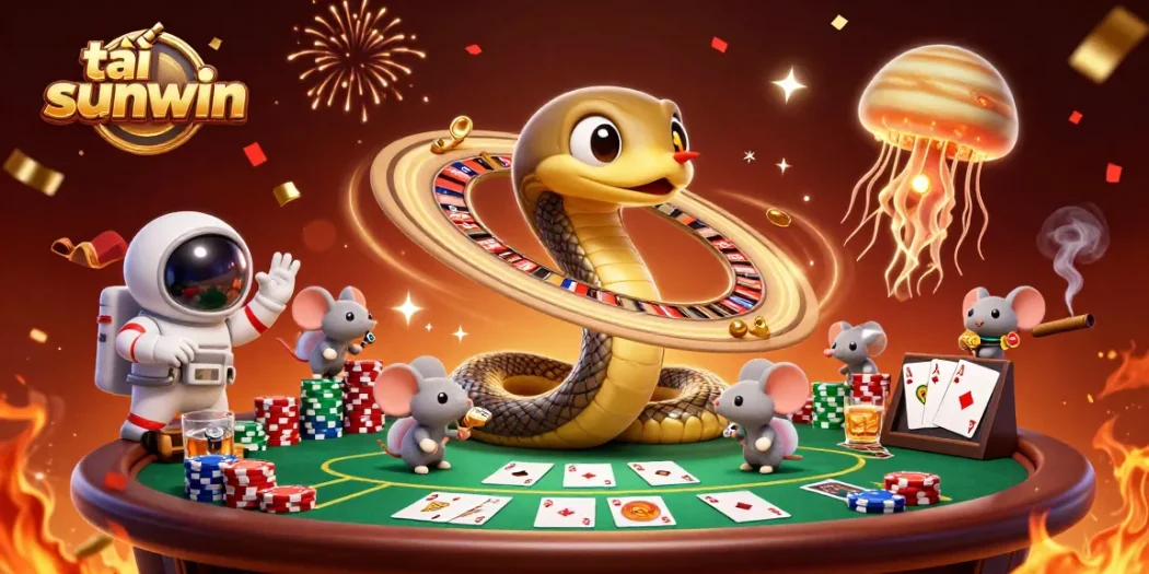 Bet on the cosmic roulette with tải sunwin featuring a unique 3D gaming illustration of cosmic characters.